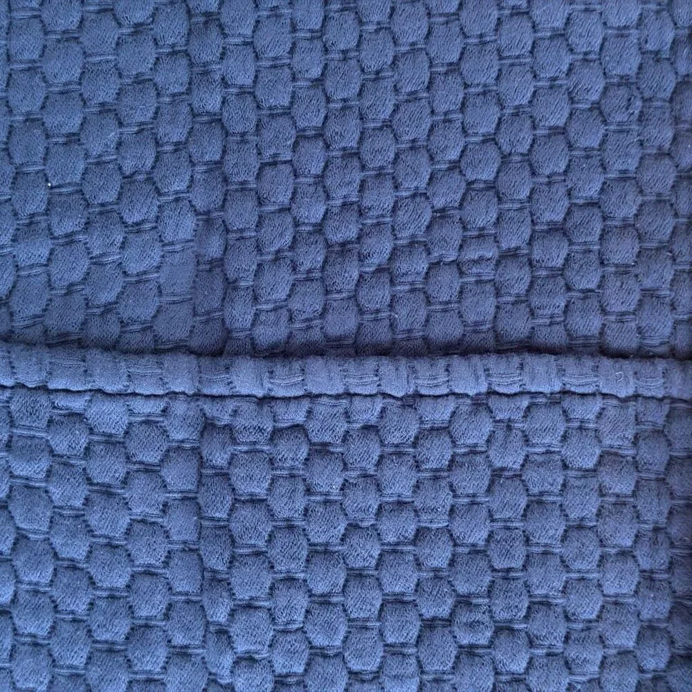 L.L.Bean HONEYCOMB MATELASSE BEDDING NWT Standard Navy Blue Sham